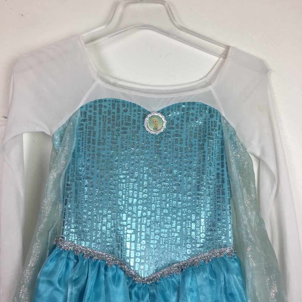 Disney Frozen Elsa Costume Dress Size 9/10 - Picture 2 of 8